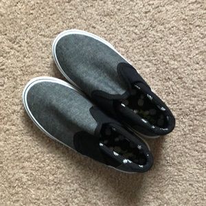 Black & Grey Toddler Boy Slip ons